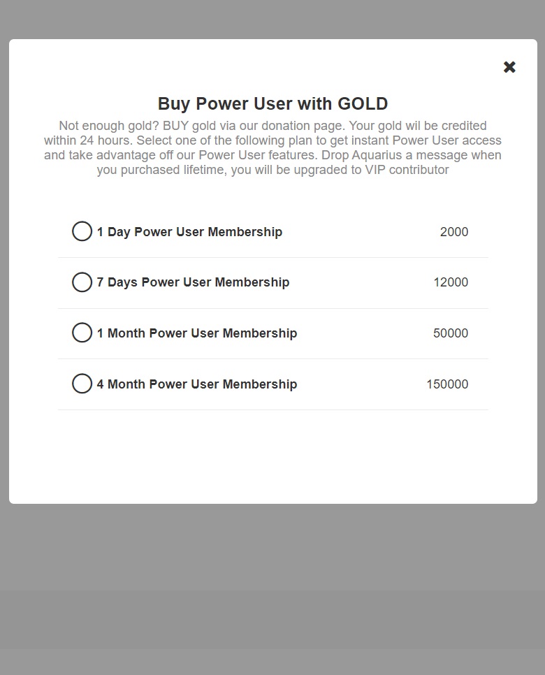 Power user buy